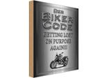 Vianmo Insegna In Legno 30X20 Cm Motorrad Biker Code Getting Lost On