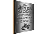 Vianmo Insegna In Legno 18X12 Cm Motorrad Biker Code Stay Ride Together