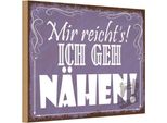 Vianmo Insegna In Legno 12X18 Cm Mir Reicht`S Ich Geh NäHen !