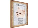 Vianmo Insegna In Legno 30X20 Cm Munchkin Katze Lebhaft