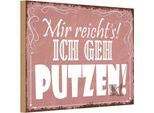 Vianmo Insegna In Legno 12X18 Cm Mir Reicht`S Ich Geh Putzen