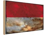 Vianmo Insegna In Legno 12X18 Cm Bandiera Monaco Flag Of Monaco Rost
