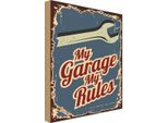 Vianmo Insegna In Legno 18X12 Cm My Garage My Rules