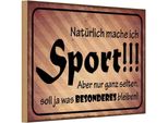 Vianmo Insegna In Legno 20X30 Cm NatüRlich Mache Ich Sport Aber