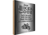 Vianmo Insegna In Legno 30X20 Cm Motorrad Biker Code Race The Rain Ride