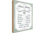 Vianmo Insegna In Legno 30X20 Cm Mom`S Kitchen Hours Operation