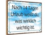 Vianmo Insegna In Legno 20X30 Cm Nach 14 Tagen Urlaub WeißT Du