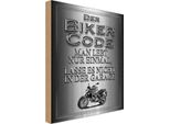 Vianmo Insegna In Legno 30X20 Cm Motorrad Biker Code Man Lebt Nur Einmal