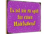 Vianmo Insegna In Legno 20X30 Cm Nie Zu SpäT FüR MäDelsabend