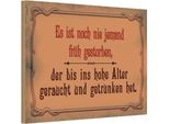 Vianmo Insegna In Legno 12X18 Cm Noch Nie Jemand FrüH Gestorben