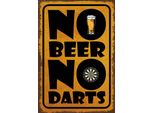 Vianmo Insegna In Legno 18X12 Cm No Beer No Darts