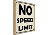 Vianmo Insegna In Legno 18X12 Cm No Speed Limit