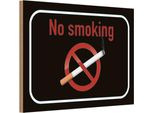 Vianmo Insegna In Legno 20X30 Cm No Smoking Rauchverbot