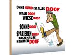 Vianmo Insegna In Legno 12X18 Cm Ohne Hund Ist Alles Doof