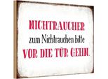 Vianmo Insegna In Legno 20X30 Cm Nichtraucher Bitte Vor Die TüR
