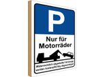 Vianmo Insegna In Legno 18X12 Cm Nur FüR MotorräDer