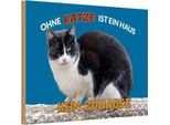 Vianmo Insegna In Legno 20X30 Cm Ohne Katze Kein Zuhause