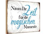 Vianmo Insegna In Legno 20X30 Cm Nimm Zeit FüR Magische Momente