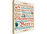 Vianmo Insegna In Legno 30X20 Cm Beer Wurst Germany