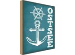 Vianmo Insegna In Legno 30X20 Cm Ostsee Anker See Schiff