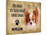 Vianmo Insegna In Legno 12X18 Cm Papillon Hund Ohne Kein Heim