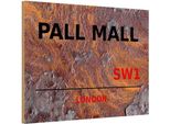 Vianmo Insegna In Legno 12X18 Cm Pall Mall SW1