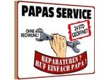 Vianmo Insegna In Legno 20X30 Cm Papas Service Ohne Rechnung