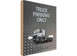 Vianmo Insegna In Legno 30X20 Cm Parken Truck Parking Only