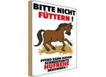 Vianmo Insegna In Legno 18X12 Cm Pferd Nicht FüTtern Schmerzhaft Hufrehe