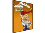 Vianmo Insegna In Legno 18X12 Cm Pinup Alkohol Hurra! Bier
