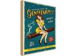 Vianmo Insegna In Legno 18X12 Cm Pinup Exclusive Party Gentlemen