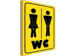 Vianmo Insegna In Legno 30X20 Cm Piktogramm Toilette Wandbild