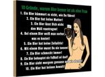 Vianmo Insegna In Legno 12X18 Cm Pinup 10 GrüNde Bier Besser Als Frau