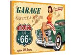 Vianmo Insegna In Legno 12X18 Cm Pinup Garage Open 24 Hours