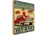 Vianmo Insegna In Legno 18X12 Cm Pinup Garage Full Service Auto Repair