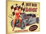 Vianmo Insegna In Legno 20X30 Cm Pinup Hoit Rod Garage Service