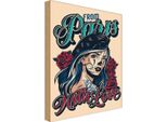 Vianmo Insegna In Legno 18X12 Cm Pinup Tattoo From Paris With Love