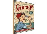 Vianmo Insegna In Legno 18X12 Cm Pinup Welcome Garage Service 24/7