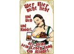 Vianmo Insegna In Legno 30X20 Cm Pinup Wer Bier Nicht Liebt Ein BlöDel