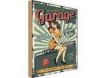 Vianmo Insegna In Legno 30X20 Cm Pinup Welcome Garage 24 Service