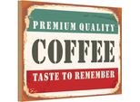 Vianmo Insegna In Legno 12X18 Cm Premium Quality Coffee Kaffee