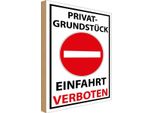 Vianmo Insegna In Legno 18X12 Cm Privat Einfahrt Verboten