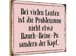 Vianmo Insegna In Legno 20X30 Cm Problemzone Ist Der Kopf