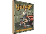 Vianmo Insegna In Legno 30X20 Cm Pinup Welcome To Garage Service