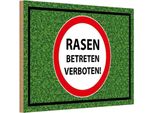 Vianmo Insegna In Legno 20X30 Cm Rasen Betreten Verboten