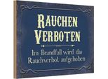 Vianmo Insegna In Legno 12X18 Cm Rauchen Verboten Im Brandfall