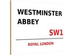 Vianmo Insegna In Legno 12X18 Cm Royal Westminster Abbey SW1