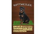 Vianmo Insegna In Legno 18X12 Cm Rottweiler Hund Ungern Allein