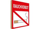Vianmo Insegna In Legno 30X20 Cm Rauchverbot