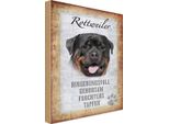 Vianmo Insegna In Legno 30X20 Cm Rottweiler Hund